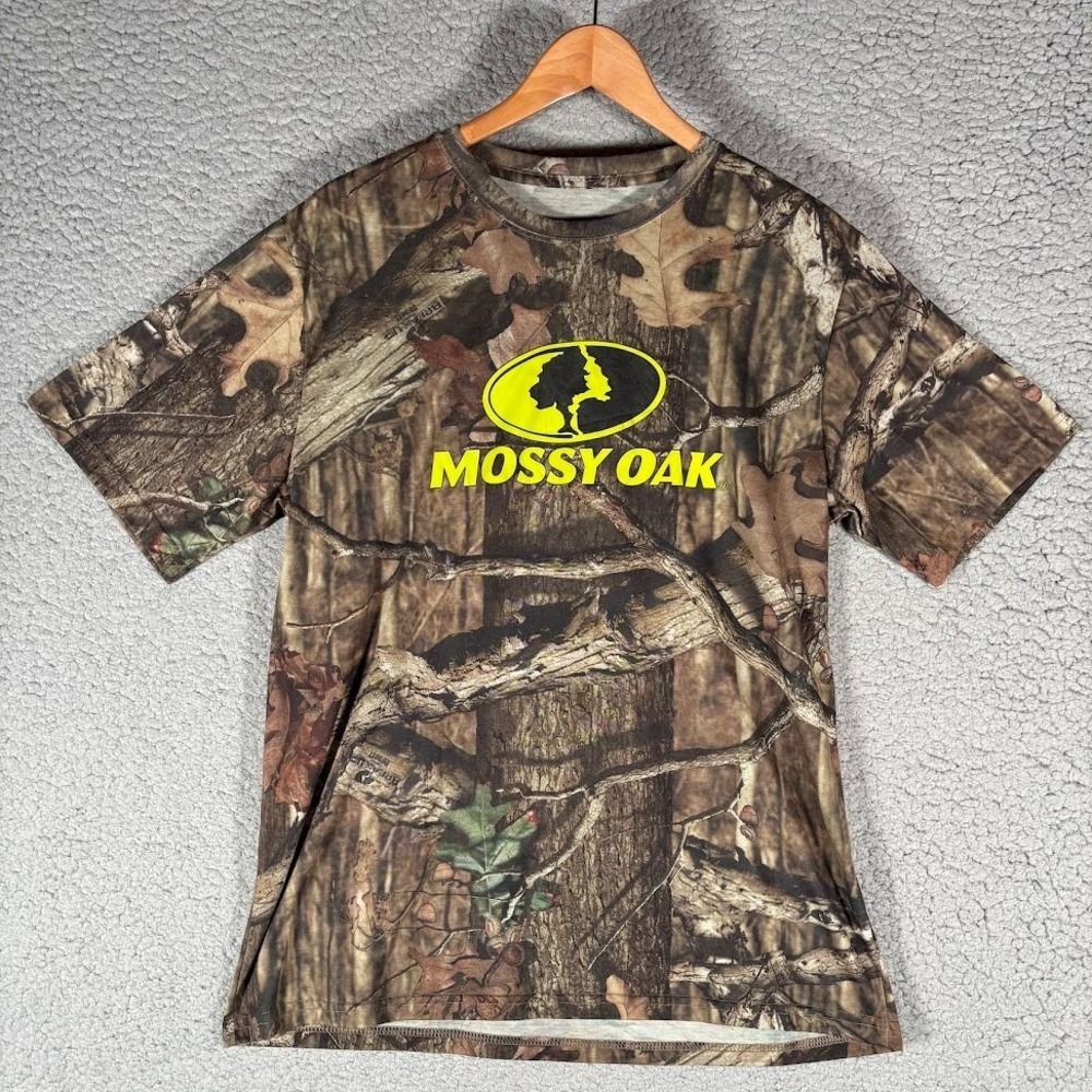 Mossy Oak Graphic T-shirt Camo Logo Break Up Infinity Mens M Tee Shirt Hunting